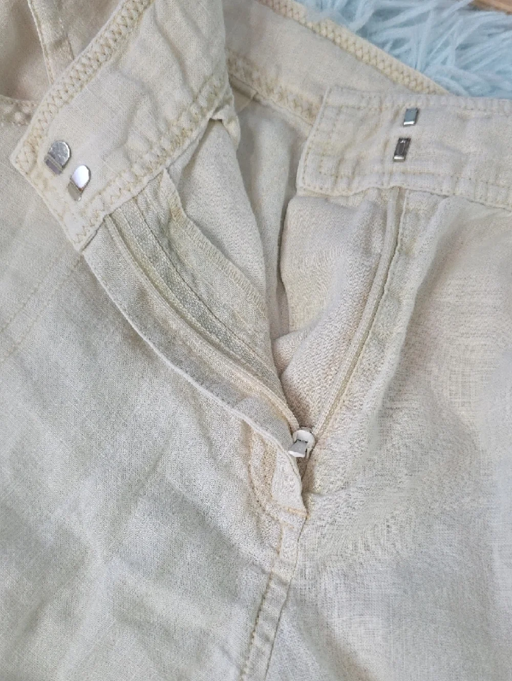 Tommy Bahama Relax Linen Drawstring Cargo Shorts Creamy Light‎ Yellow 6